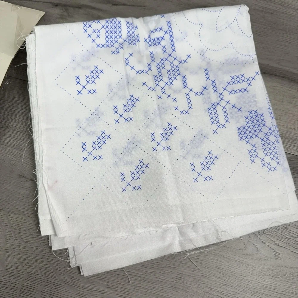WonderArt Colonial Rose Quilt Block Kit 6 Stamped 17x17 Blocks USA Craft OPEN
